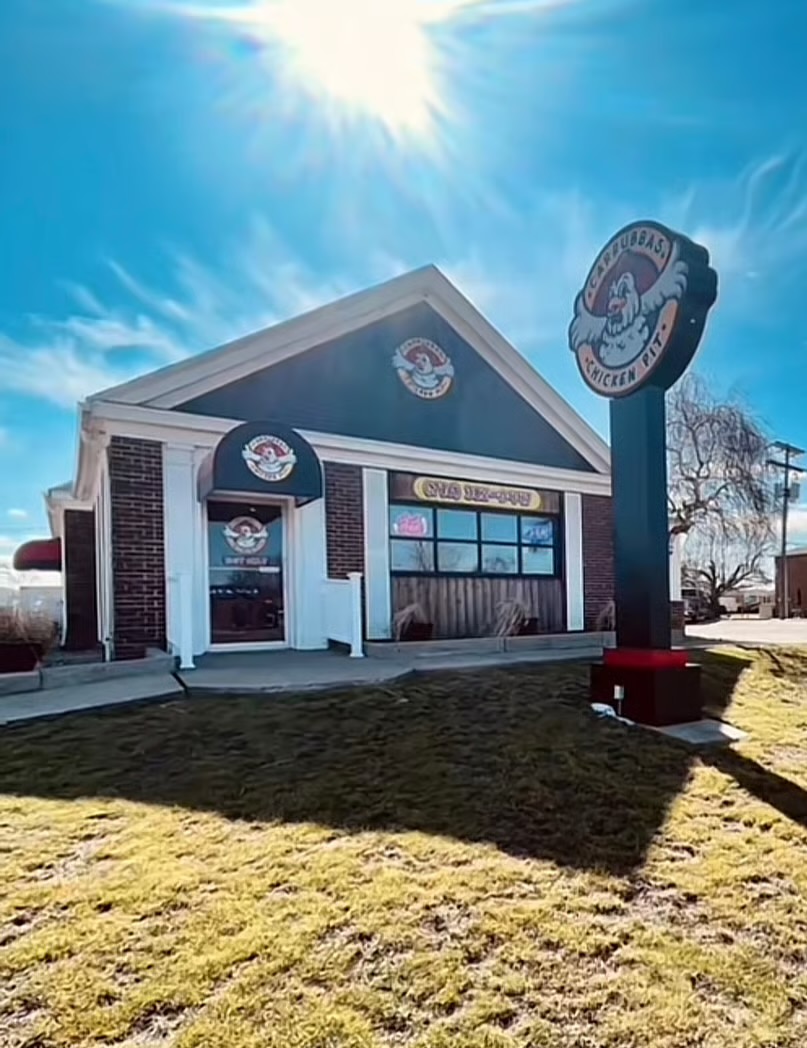 Carrubba's Chicken Pit storefront and sign on George Urban Blvd in Depew, NY