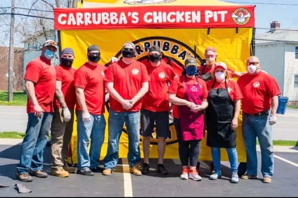 The Carrubba's Chicken Pit team ready to cater your event